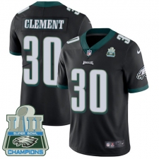 Men's Nike Philadelphia Eagles #30 Corey Clement Black Alternate Vapor Untouchable Limited Player Super Bowl LII Champions NFL Jersey