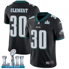 Men's Nike Philadelphia Eagles #30 Corey Clement Black Alternate Vapor Untouchable Limited Player Super Bowl LII NFL Jersey