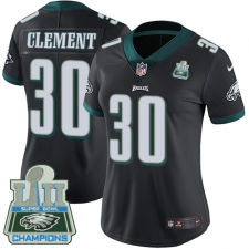 Women's Nike Philadelphia Eagles #30 Corey Clement Black Alternate Vapor Untouchable Limited Player Super Bowl LII Champions NFL Jersey