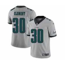 Women's Philadelphia Eagles #30 Corey Clement Limited Silver Inverted Legend Football Jersey