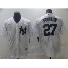 Men's New York Yankees #27 Giancarlo Stanton White Commemorative Edition Jersey