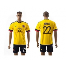 Colombia #22 Murillo Home Soccer Country Jersey