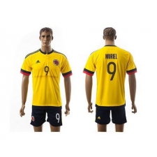 Colombia #9 Muriel Home Soccer Country Jersey