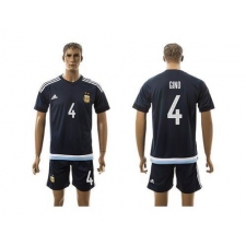 Argentina #4 Gino Away Soccer Country Jersey