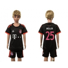 Bayern Munchen #25 Muller SEC Away Kid Soccer Club Jersey