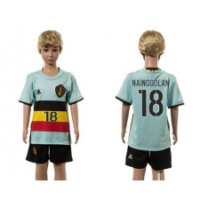 Belgium #18 Nainggolan Away Kid Soccer Country Jersey