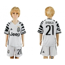 Juventus #21 Dybala Sec Away Kid Soccer Club Jersey