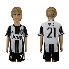 Juventus #21 Pirlo Home Away Kid Soccer Club Jersey