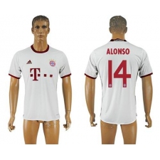 Bayern Munchen #14 Alonso White Soccer Club Jersey
