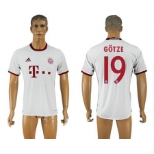 Bayern Munchen #19 Gotze White Soccer Club Jersey