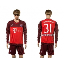 Bayern Munchen #31 Schweinsteiger Goalkeeper Long Sleeves Soccer Club Jersey