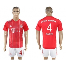 Bayern Munchen #4 Dante Home Soccer Club Jersey