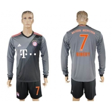 Bayern Munchen #7 Ribery Away Long Sleeves Soccer Club Jersey