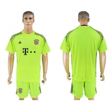 Bayern Munchen Blank Shiny Green Goalkeeper Soccer Club Jersey