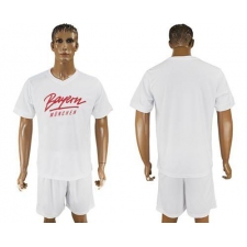 Bayern Munchen Blank White Soccer Club T-Shirt_1