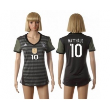 Women's Germany #10 Matthaus Away Soccer Country Jersey