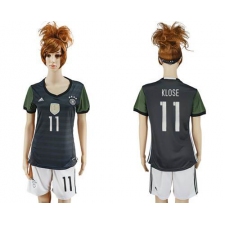 Women's Germany #11 Klose Away Soccer Country Jersey