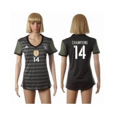 Women's Germany #14 Champions Away Soccer Country Jersey