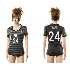 Women's Germany #24 Trapp Away Soccer Country Jersey