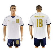Italy #18 Montolivo Away Soccer Country Jersey