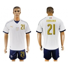 Italy #21 Soriano Away Soccer Country Jersey