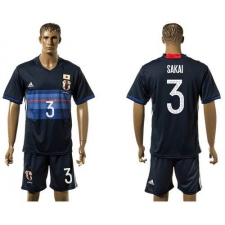 Japan #3 Sakai Home Soccer Country Jersey