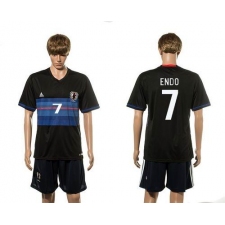 Japan #7 Endo Home Soccer Country Jersey