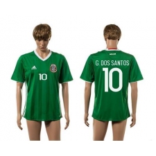 Mexico #10 G.Dos Santos Green Home Soccer Country Jersey