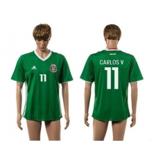 Mexico #11 Carlos V Green Home Soccer Country Jersey