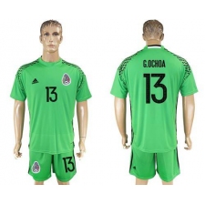 Mexico #13 G.Ochoa Green Goalkeeper Soccer Country Jersey