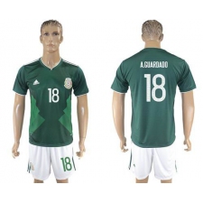 Mexico #18 A.Guardado Green Home Soccer Country Jersey