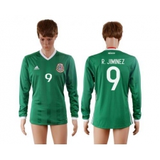 Mexico #9 R.Jiminez Home Long Sleeves Soccer Country Jersey