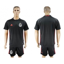Mexico Blank Black Goalkeeper Soccer Country Jersey
