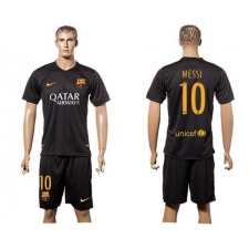 Barcelona #10 Messi Black Soccer Club Jersey
