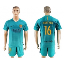 Barcelona #16 Montana Sec Away Soccer Club Jersey