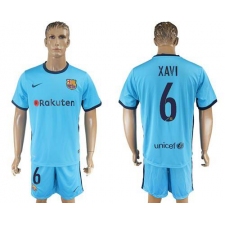 Barcelona #6 Xavi Away Soccer Club Jersey