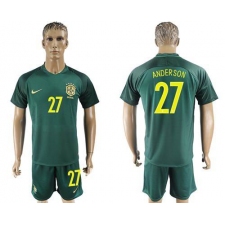 Brazil #27 Anderson Away Soccer Country Jersey