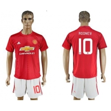 Manchester United #10 Rooney Home League Soccer Club Jersey