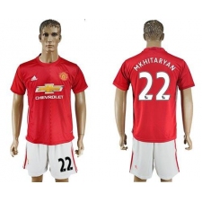 Manchester United #22 Mkhitaryan Home Soccer Club Jersey