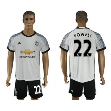 Manchester United #22 Powell White Soccer Club Jersey