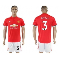 Manchester United #3 Bailly Red Home Soccer Club Jersey