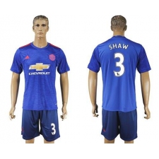 Manchester United #3 Shaw Away Soccer Club Jersey