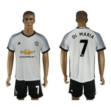 Manchester United #7 Di Maria White Soccer Club Jersey