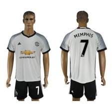 Manchester United #7 Memphis White Soccer Club Jersey