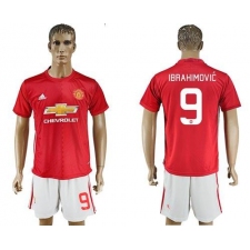 Manchester United #9 Ibrahimovic Home League Soccer Club Jersey