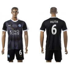 Leicester City #6 Huth Away Soccer Club Jersey