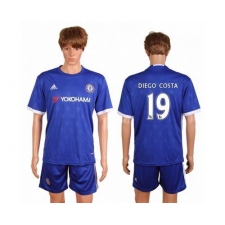 Chelsea #19 Diego Costa Home Soccer Club Jersey