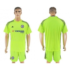 Chelsea Blank Shiny Green Goalkeeper Soccer Club Jersey