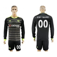 Chelsea Personalized Sec Away Long Sleeves Soccer Club Jersey