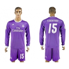 Real Madrid #15 F.Coentrao Away Long Sleeves Soccer Club Jersey